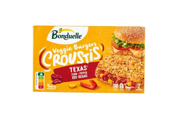 Bonduelle Veggie Burgers Croustis gyorsfagyasztott panírozott és elősütött zöldségkorong 2 db 240 g