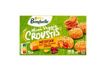 Bonduelle Croustis Mini Mexican gyorsfagyasztott panírozott és elősütött sajtos zöldségkorong 240 g