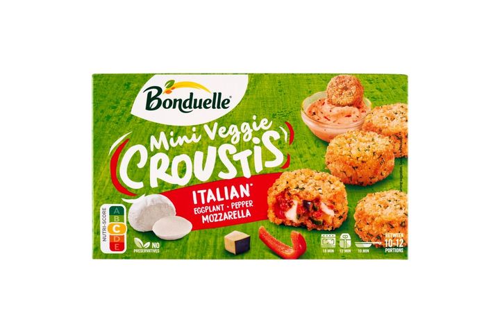 Bonduelle Mini Veggie Quick-Frozen Breaded and Pre-Baked Vegetable Disc with Cheese 240 g