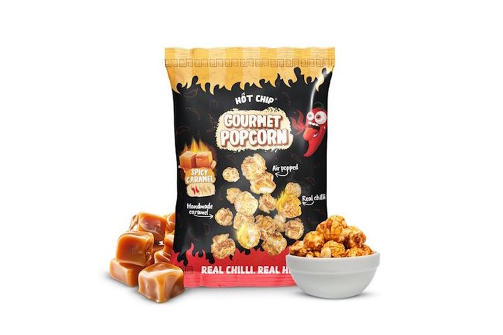 Hot Chip karamellás popcorn, 125 g