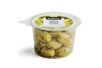 OLYMP Zöld görög magozott olajbogyó fokhagymávla és fűszerrel 100g