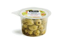 OLYMP FRESH Fűszerezett Zöld magozott olajbogyó Chilivel 100g (Hűtött termék)