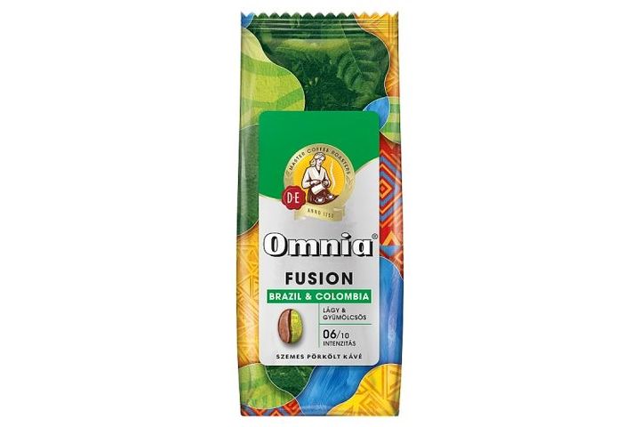 Omnia Fusion Brazil & Colombia lágy & gyümölcsös szemes pörkölt kávé 900 g