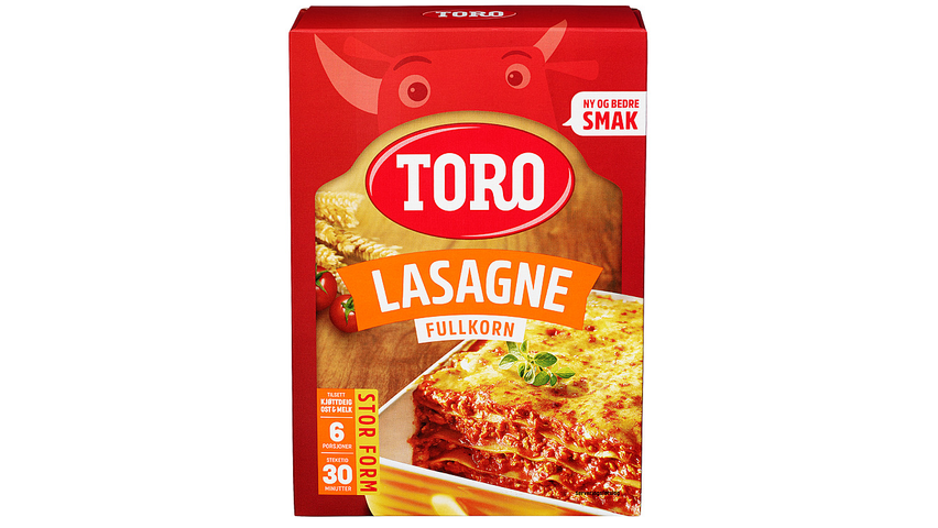 Toro Lasagne Fullkorn Familiepkn | 284g