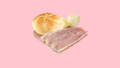 Semmel mit Schinken und Butter