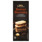 BILLA Premium Máslové sušenky máčené v bílé, hořké a mléčné čokoládě | 100 g