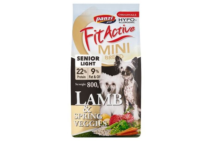Panzi Pet Fit Active Senior Hypoallergenic Lamb Complete Dry Food for Older and/or Overweight 800 g