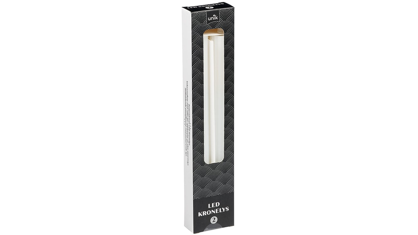 Unik Kronelys LED m/riller | 2stk
