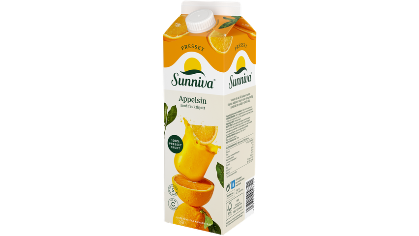Sunniva Presset Appelsin m/Fruktkjøtt | 1l