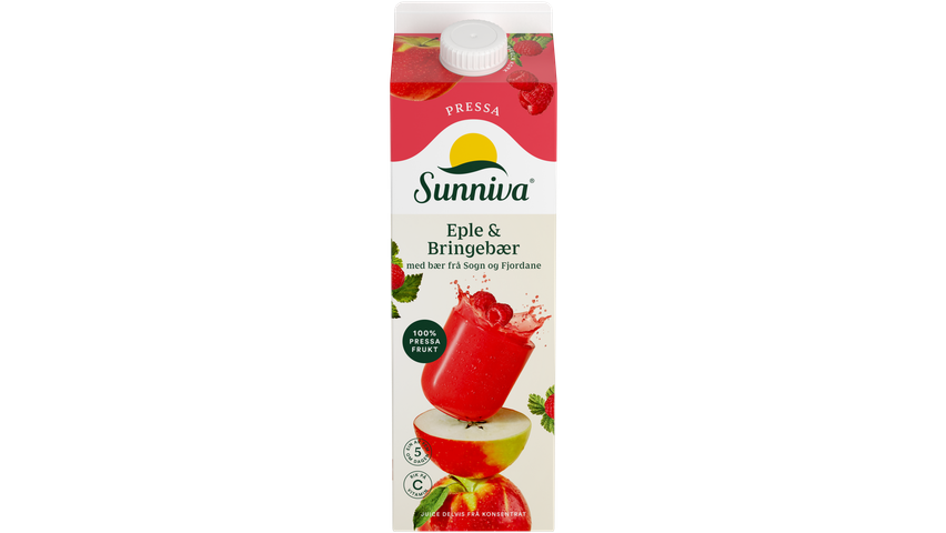 Sunniva Presset Eple & Bringebær | 1l