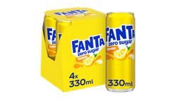 Fanta Lemon u/Sukker| 4 x 0.33l