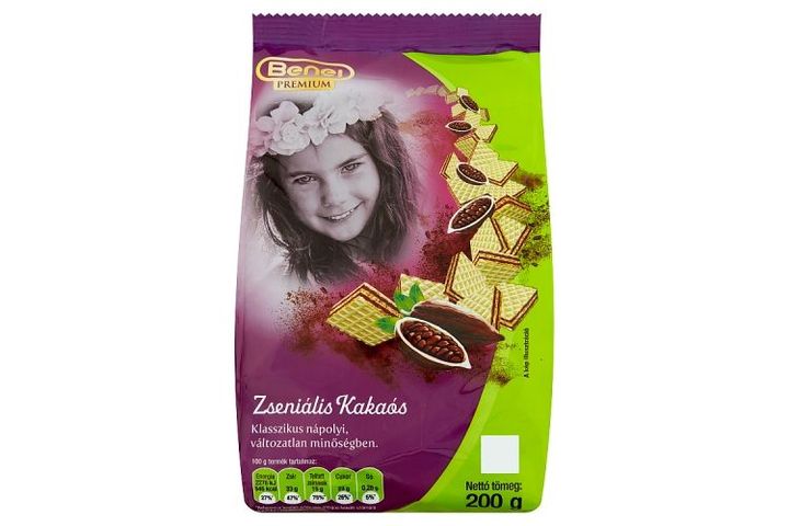 Benei Premium Zseniális Kakaós Wafers with Cocoa Cream Filling 200 g