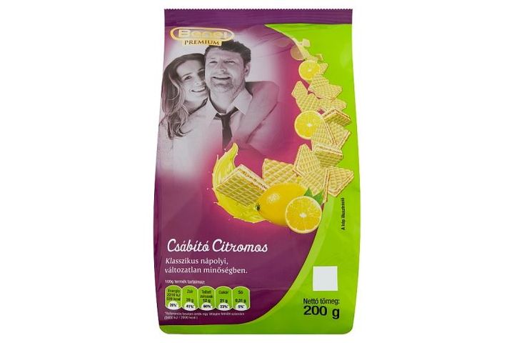 Benei Premium Csábító Citromos citrom ízű krémmel töltött ostya 200 g