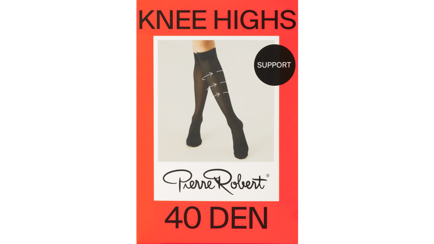 Pierre Robert Knee High Support Black | Sort 3pk 36-41