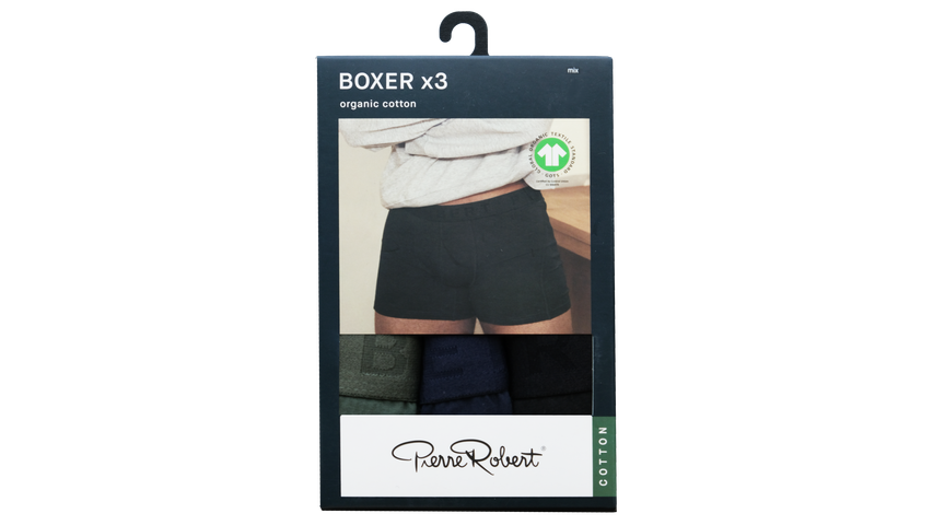 Boxer Bomull Mann | Mix 3 pk S