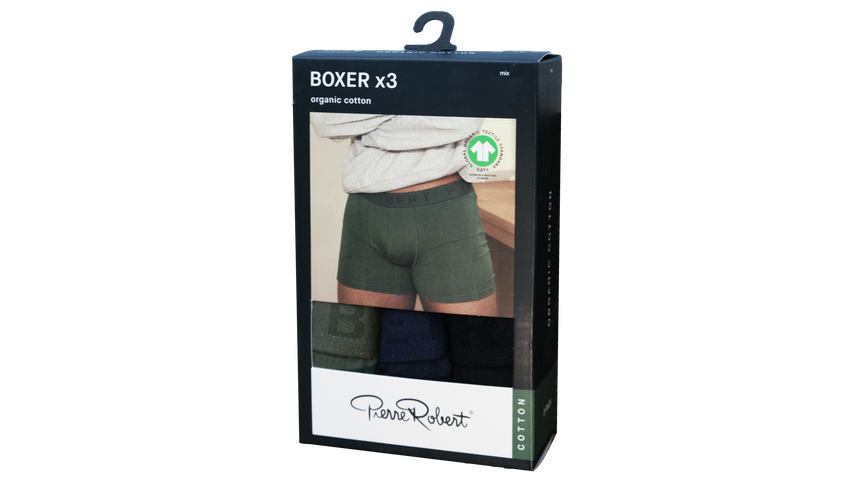 Boxer Bomull Mann | Mix 3 pk M
