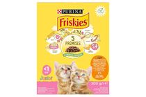 Purina Friskies Junior csirkével, tejjel és hozzáadott zöldségekkel száraz macskaeledel 300 g