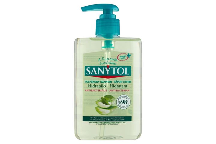 Sanytol antibakteriális hidratáló folyékony szappan aloe vera és zöld tea 250 ml