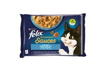 Purina Felix Sensations Sauces halas válogatás szószban nedves macskaeledel 4 x 85 g (340 g)