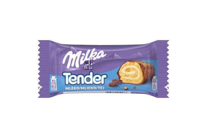 Milka Tender Sponge Roll with Milk Cream Filling Dipped in Milk Chocolate 37 g