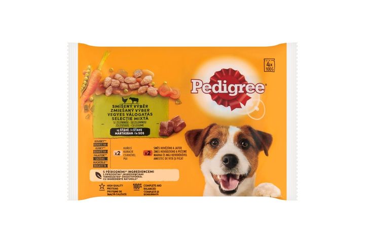 Pedigree Vegyes Válogatás teljes értékű nedves eledel felnőtt kutyák részére 4 x 100 g (400 g)