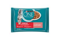 ONE Alutasak Sterilcat Lazaccal és Sárgarépával 4x85g Multipack
