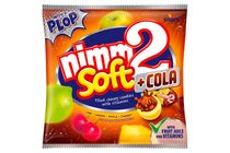 nimm2 Soft + Cola koffeinmentes gyümölcsös töltött cukorka vitaminokkal és kóla ízesítéssel 90 g