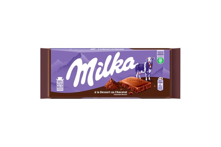 Milka à la Dessert au Chocolat Alpine Milk Chocolate with Foamed Cocoa Filling 100 g