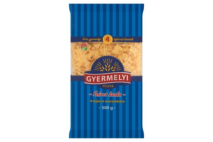Gyermelyi fodros kocka 4 tojásos száraztészta 500 g