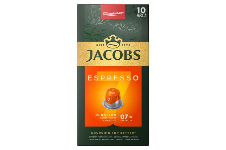 Jacobs Espresso Classico őrölt-pörkölt kávé kapszulában 10 db 52 g
