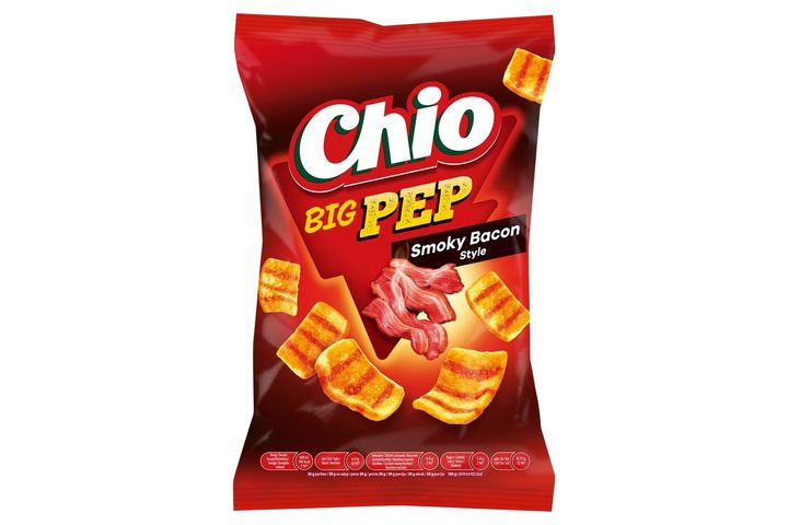 Chio Big Pep Smoky bacon ízű búza-burgonyasnack 65 g