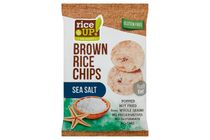 RiceUp! Eat Smart teljes kiőrlésű barna rizs chips tengeri sóval 60 g