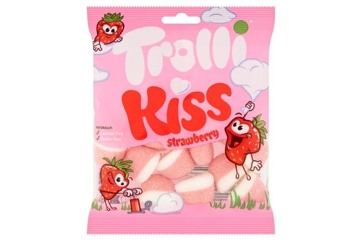 Trolli Kiss Strawberry habcukorka 100 g