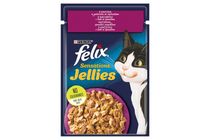 Purina Felix Sensations Jellies kacsával, aszpikban spenóttal nedves macskaeledel 85 g