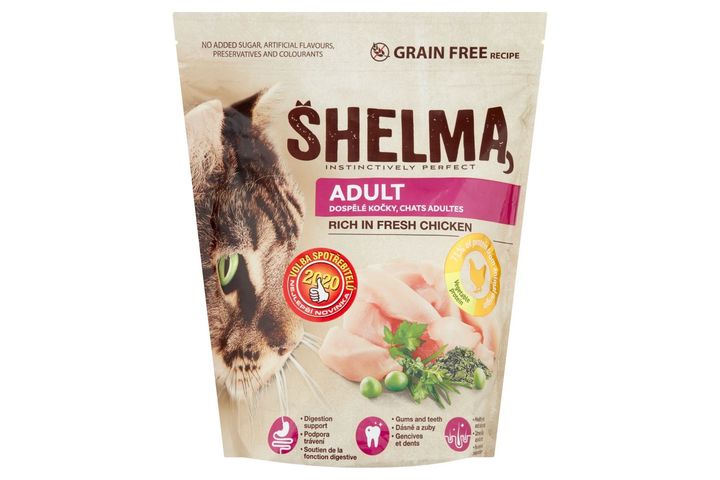 Shelma Adult Bezobilné granule s čerstvým kuřecím pro dospělé kočky | 750 g