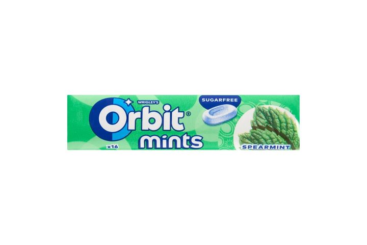 Orbit Mints Spearmint mentaízű cukormentes töltetlen keménycukorka édesítőszerrel 28 g