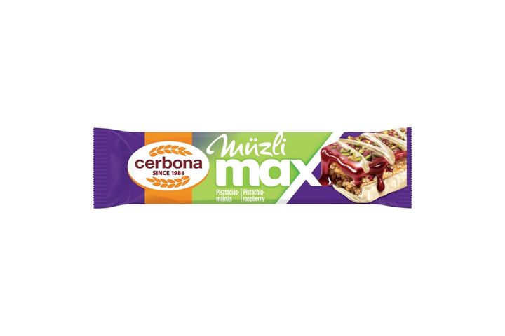 Cerbona Müzli Max pisztáciás málnás müzliszelet 30 g