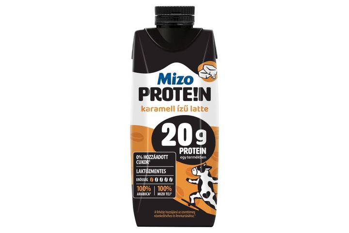 Mizo Protein UHT karamell ízű Latte laktózmentes kávés tej 250 ml