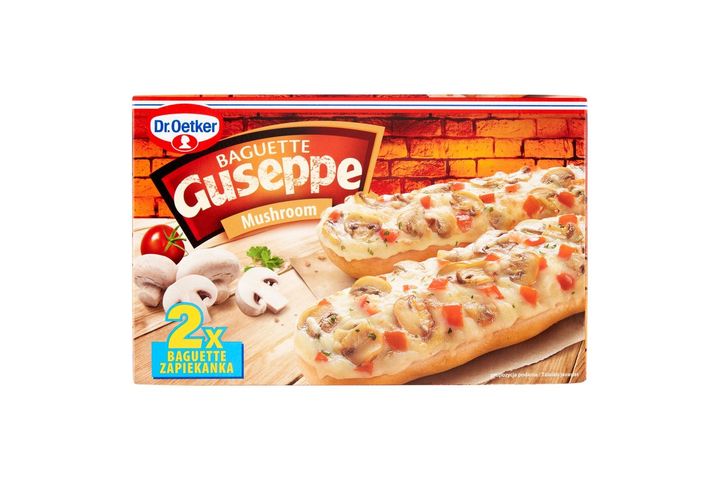 Dr. Oetker Guseppe gyorsfagyasztott bagett gombával, paradicsommal és sajttal 2 x 125 g (250 g)
