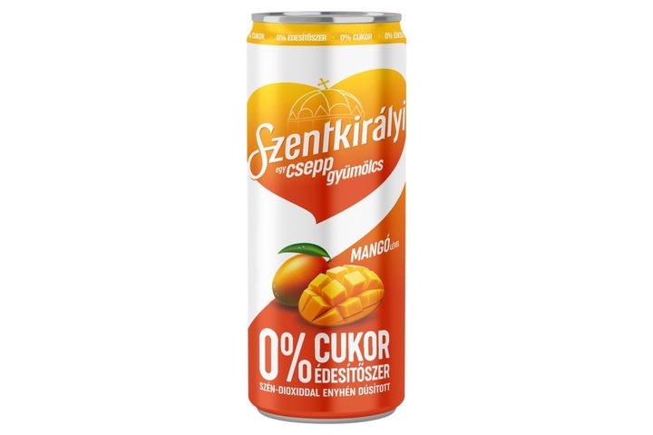 Szentkirályi Egy csepp gyümölcs Mango Flavour Slightly Carbonated Soft Drink 250 ml