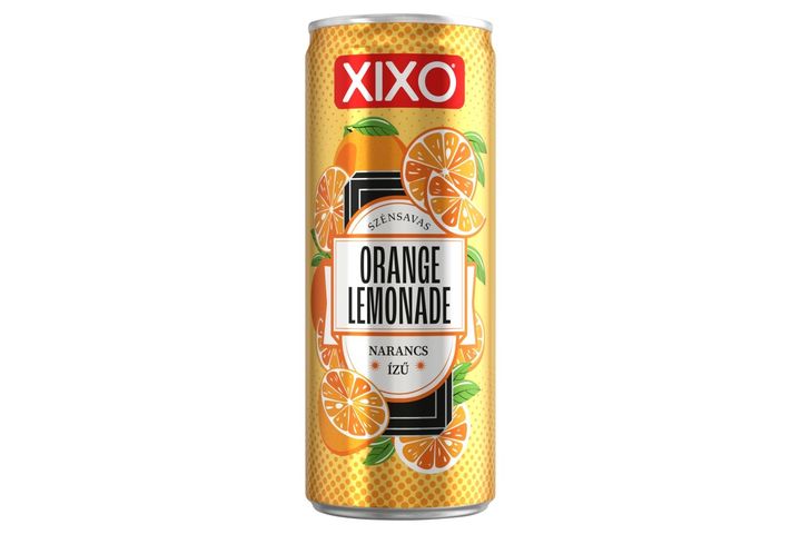 XIXO Orange Lemonade narancsízű, szénsavas üdítőital cukorral és édesítőszerekkel 250 ml