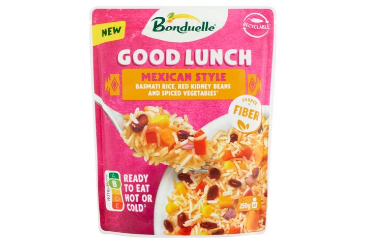 Bonduelle Good Lunch Mexican Style Basmati Rice, Red Kidney Beans and Spiced Vegetables Mix 250 g