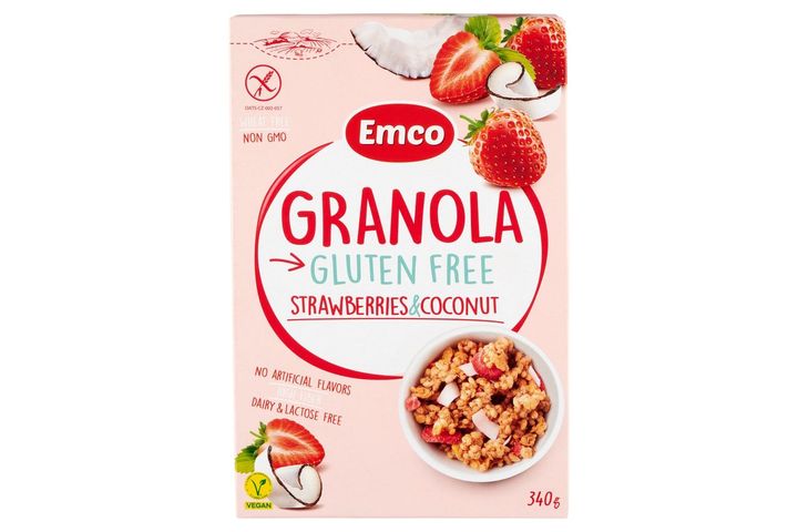 Emco Gluten Free Granola Strawberries & Coconut 340 g