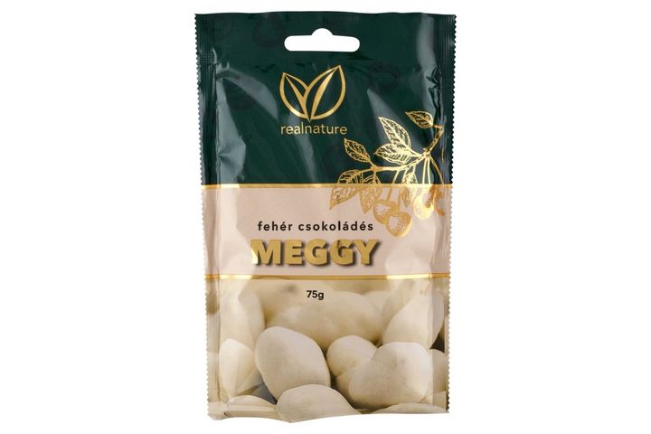 Real Nature fehér csokoládés meggy 75 g
