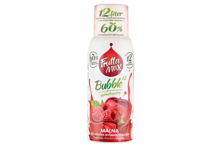 FruttaMax Bubble¹² Raspberry Flavoured Mixed Fruit Syrup with Sugar and Sweeteners 500 ml