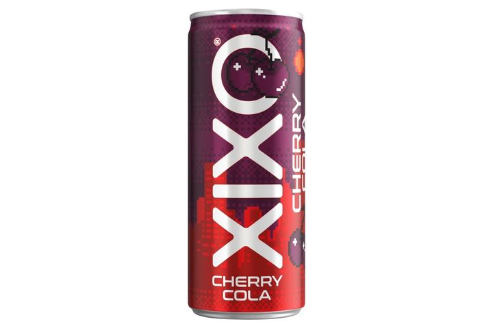 XIXO Cherry Coke cseresznye- és kólaízű, szénsavas üdítőital cukorral és édesítőszerrel 250 ml