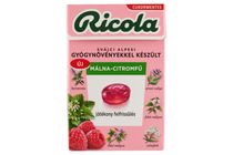 Ricola Málna-Citromfű svájci gyógynövény cukorkák cukormentes, édesítőszerekkel 40 g