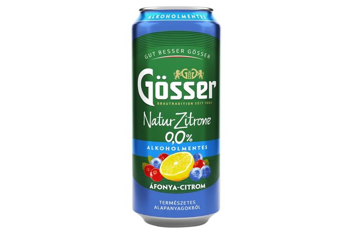 Gösser Natur Zitrone Blueberry-Lemon Flavoured Non-Alcoholic Beer Drink 0,0% 500 ml