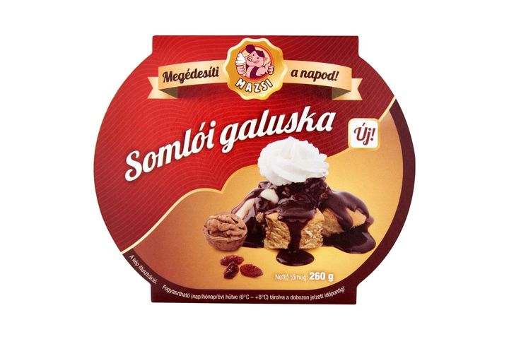 Mazsi Somlói Galuska Sponge Cake with Vanilla & Chocolate Sauce, Raisins & Whipped Cream 260 g