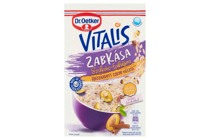 Dr. Oetker Vitalis Plum-Cinnamon Porridge without Added Sugar, with Sweetener 58 g